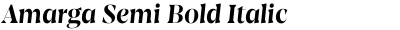 Amarga Semi Bold Italic